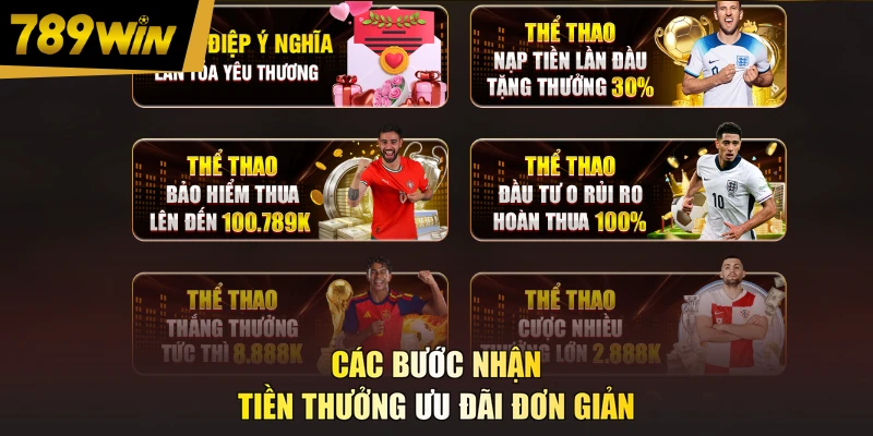 Các bước nhận tiền thưởng ưu đãi đơn giản