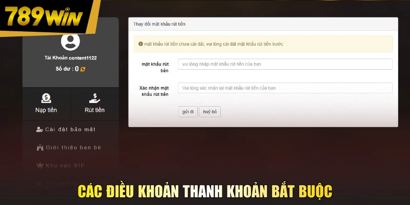Các điều khoản thanh khoản bắt buộc