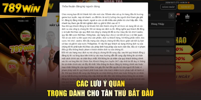 Các lưu ý quan trọng dành cho tân thủ bắt đầu