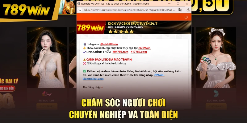 Chăm sóc người chơi chuyên nghiệp và toàn diện